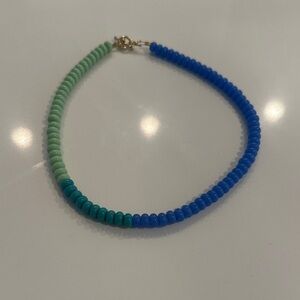 Blue and Green Beaded Necklace